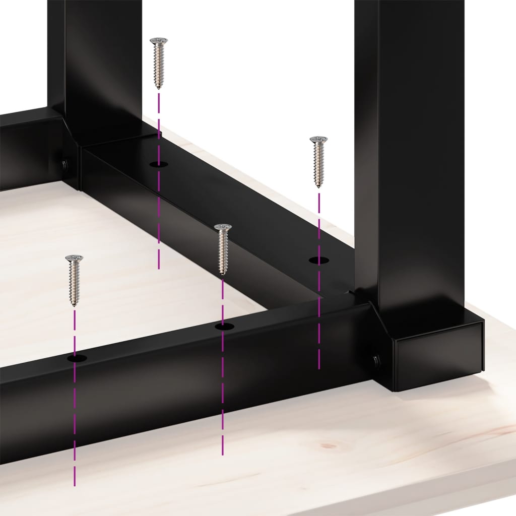 vidaXL Ruokapöydän jalat O-muoto 160x80x73 cm valurauta