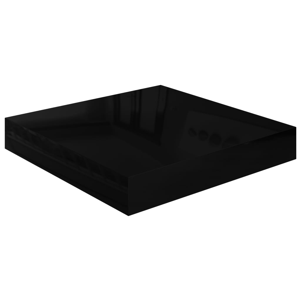 vidaXL Kelluvat seinähyllyt 4 kpl korkeak. musta 23x23,5x3,8 cm MDF