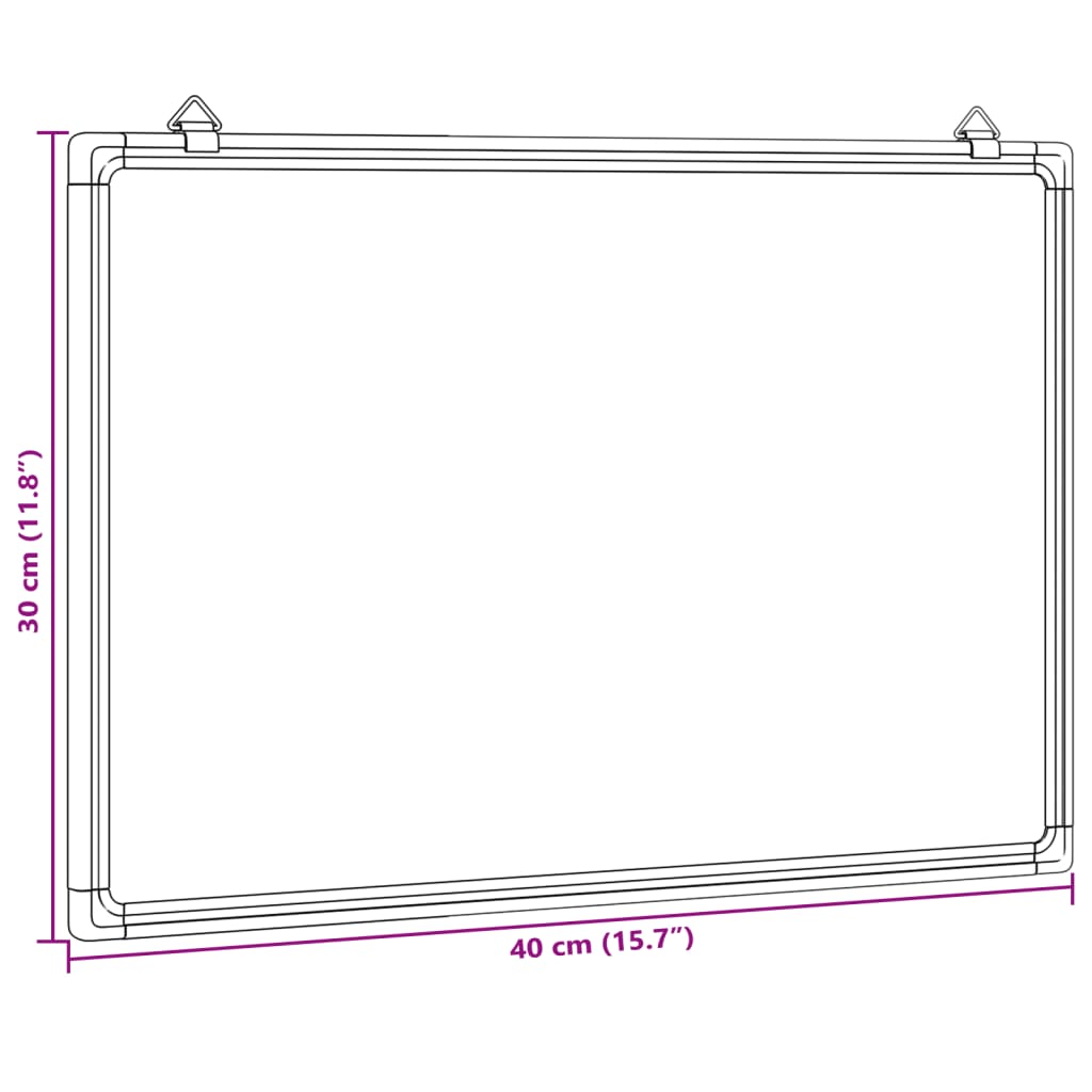 vidaXL Magneettinen tussitaulu 40x30x1,7 cm alumiini