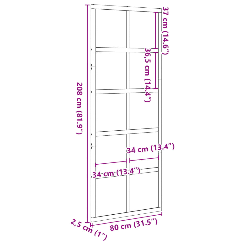 vidaXL Lato-ovi 80x208 cm täysi mänty