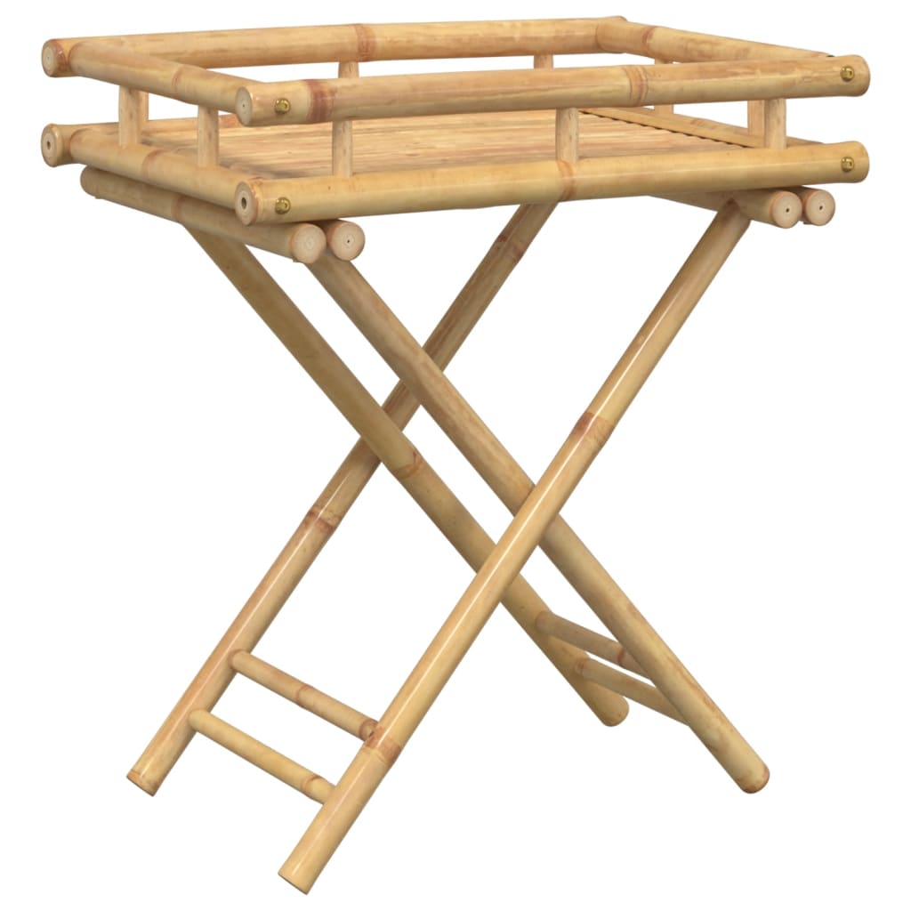 vidaXL Kokoontaitettava tarjotinpöytä 60x40x68 cm bambu