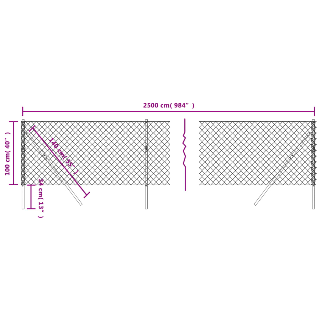 vidaXL Verkkoaita vihreä 1x25 m