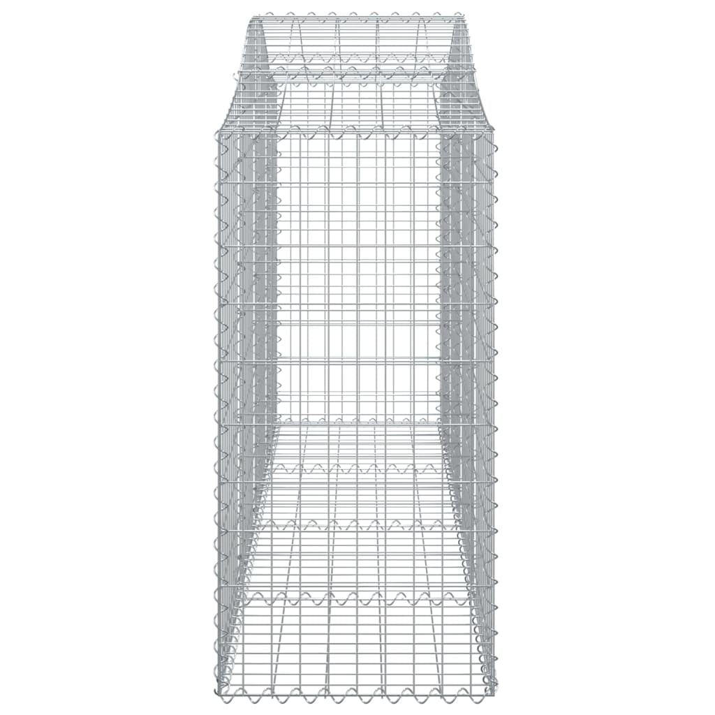 vidaXL Kaarevat kivikorit 2 kpl 200x50x120/140 cm galvanoitu rauta