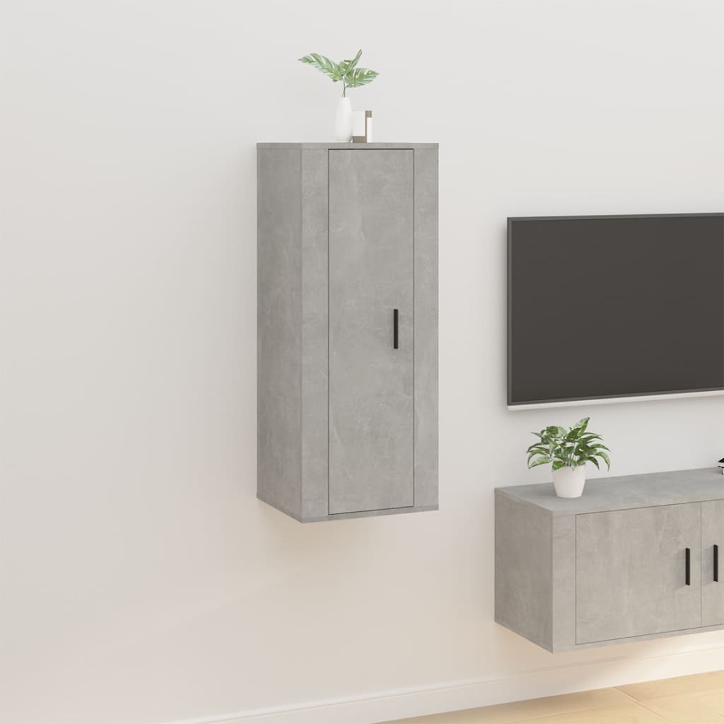 vidaXL Seinäkiinnitettävä TV-taso betoninharmaa 40x34,5x100 cm