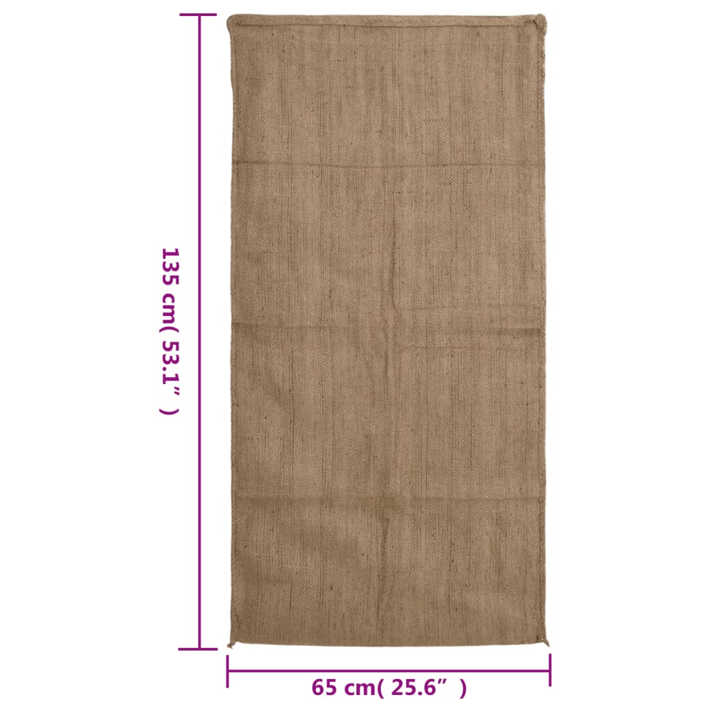 vidaXL Juuttisäkit 10 kpl 65x135 cm 100% Juutti 340 gsm