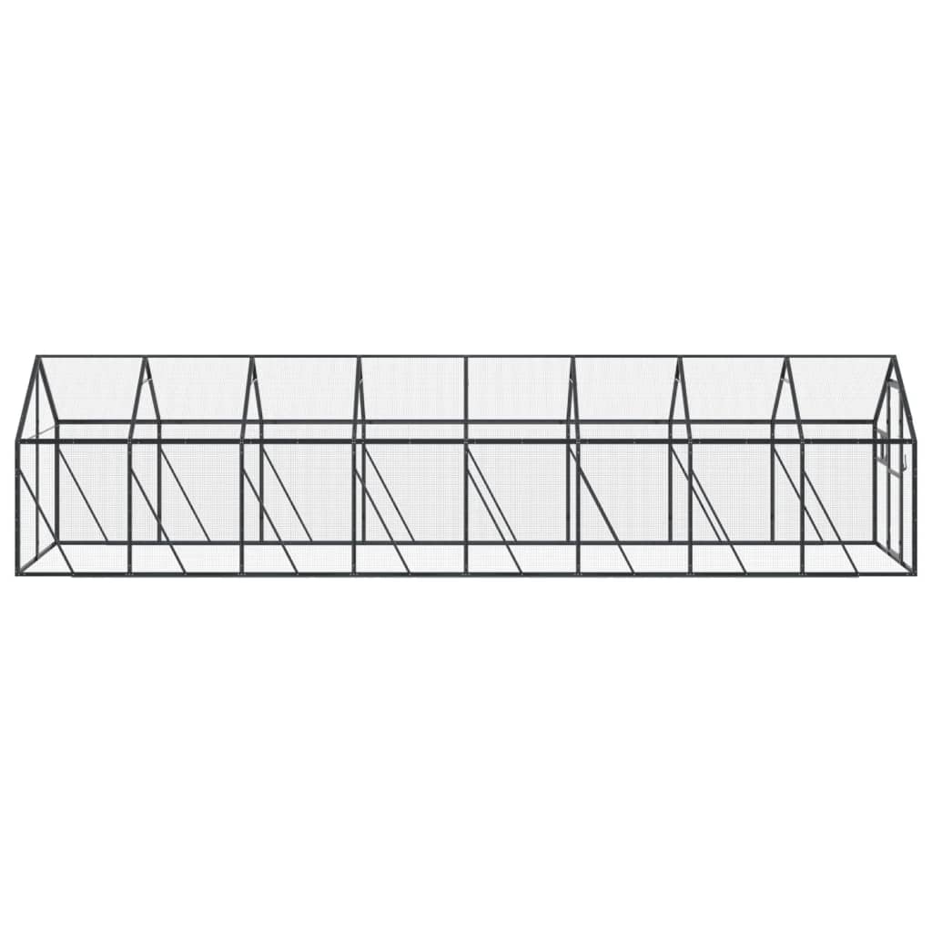 vidaXL Aviaario antrasiitti 1,79x8x1,85 m alumiini