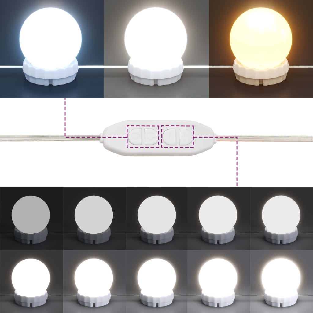 vidaXL Seinäpeili LED-valoilla 40x90 cm lasi ovaali