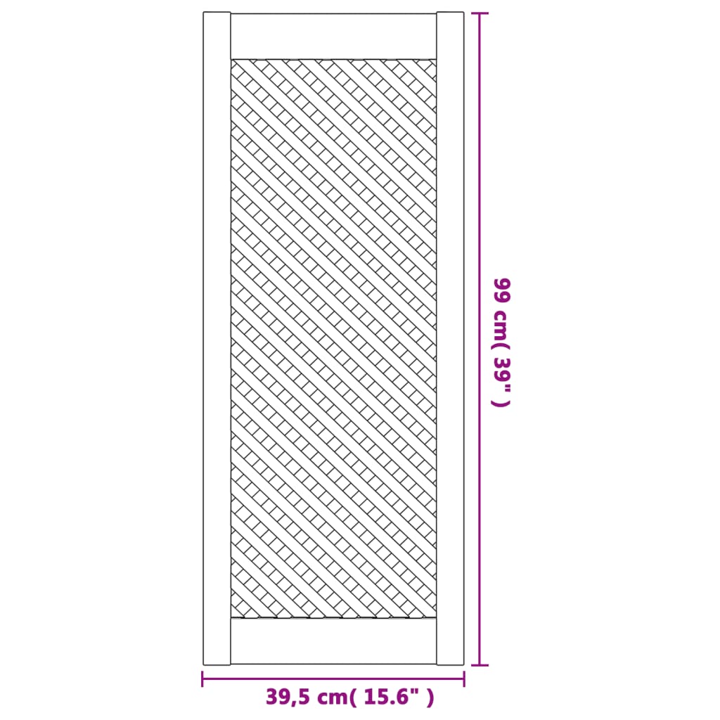 vidaXL Kaapin ovet ristikkomuotoilu 2 kpl 39,5x99 cm täysi mänty