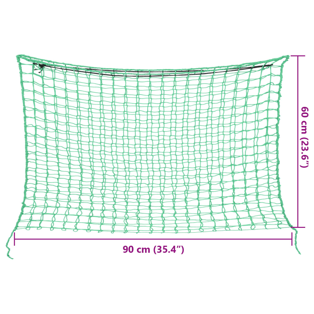 vidaXL Heinäverkot 2 kpl suorakulmainen vihreä 90x60 cm PP