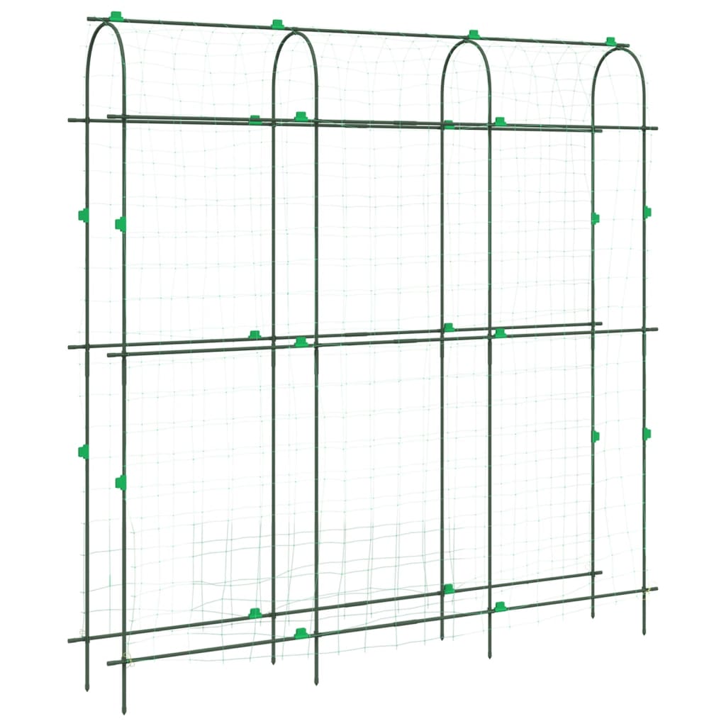 vidaXL Puutarhasäleikkö köynnöskasveille U-runko 181x31x182,5 cm teräs