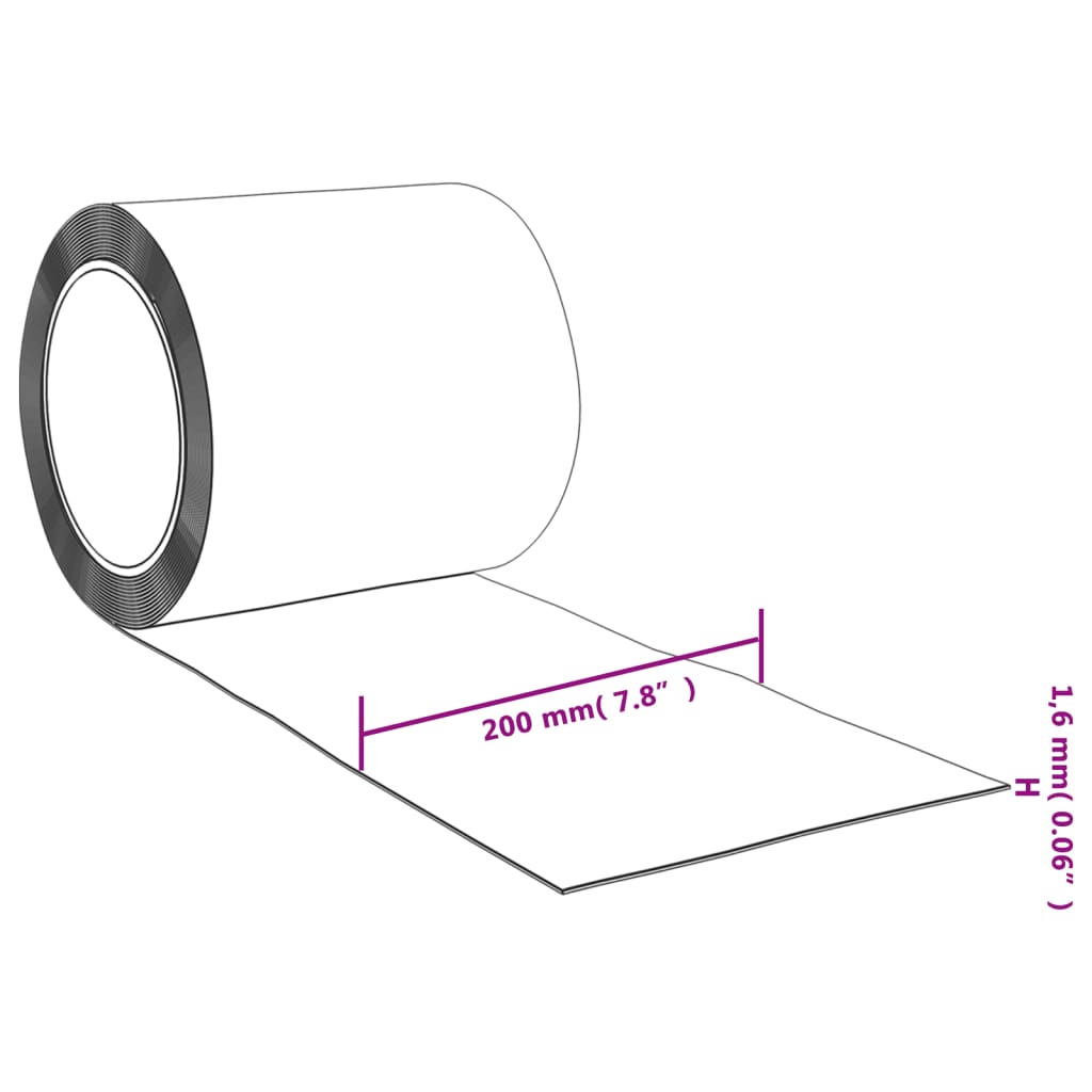 vidaXL Oviverho punainen 200 mm x 1,6 mm 50 m PVC