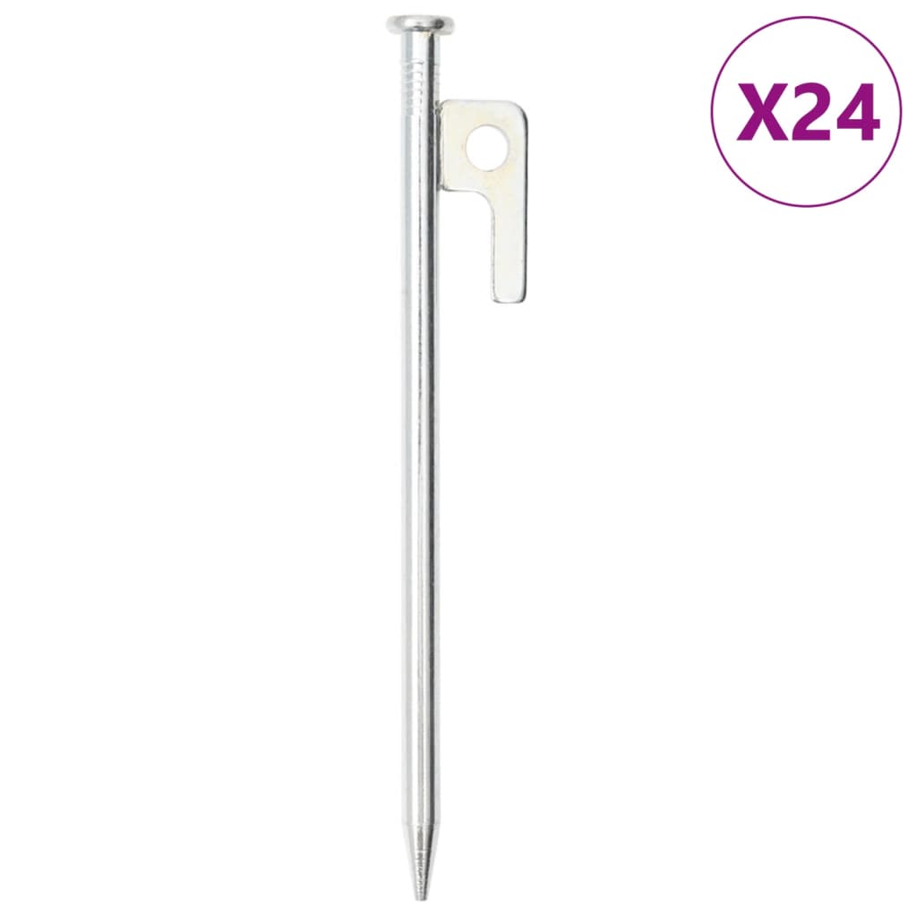 vidaXL Telttatapit 24 kpl 20 cm 9 mm galvanoitu teräs