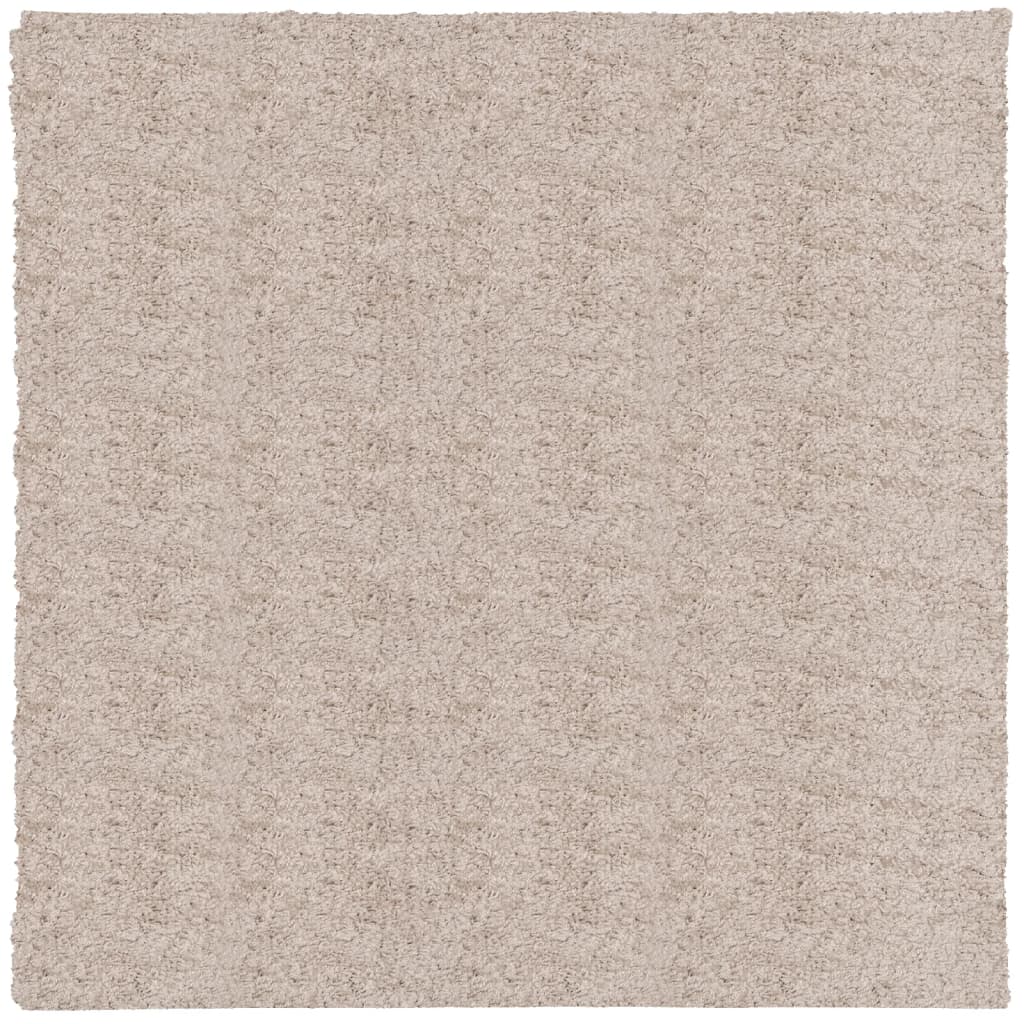 vidaXL Pörrömatto PAMPLONA korkeanukka moderni beige 240x240 cm