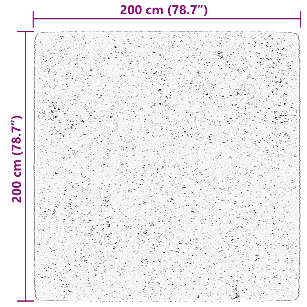 vidaXL Matto HUARTE lyhytnukkainen ja pestävä sininen 200x200 cm