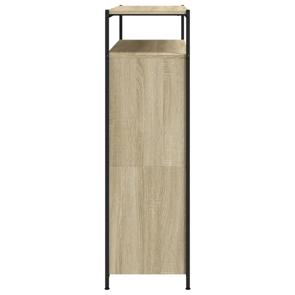 vidaXL Kenkäkaappi 4 kääntölaatikolla Sonoma-tammi 100x34x112 cm