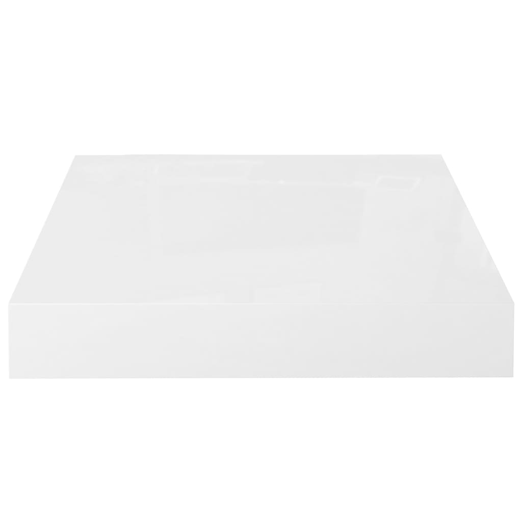 vidaXL Kelluvat seinähyllyt 2kpl korkeakiilto valk. 23x23,5x3,8 cm MDF