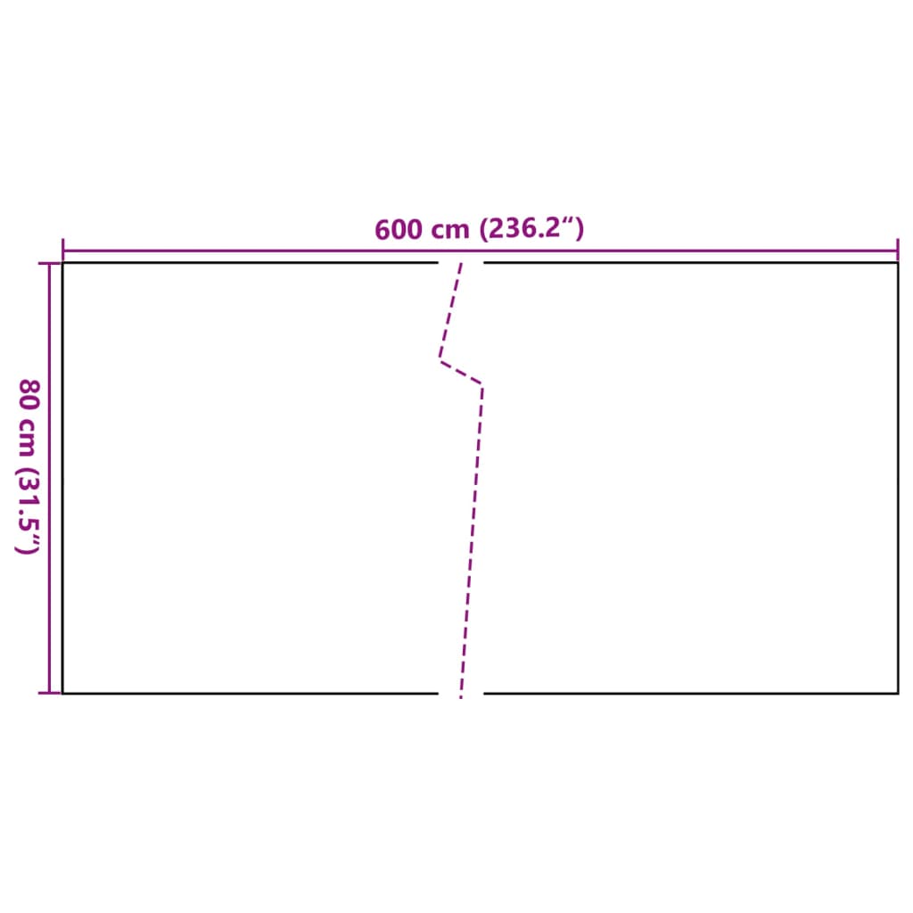 vidaXL Parvekesuoja antrasiitti 600x80 cm polyrottinki