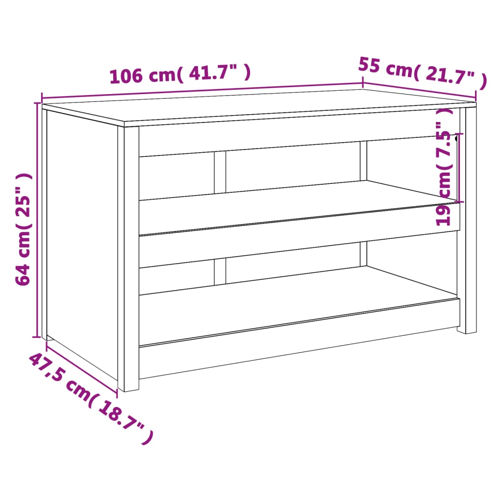 vidaXL Ulkokeittiökaappi musta 106x55x64 cm täysi mänty