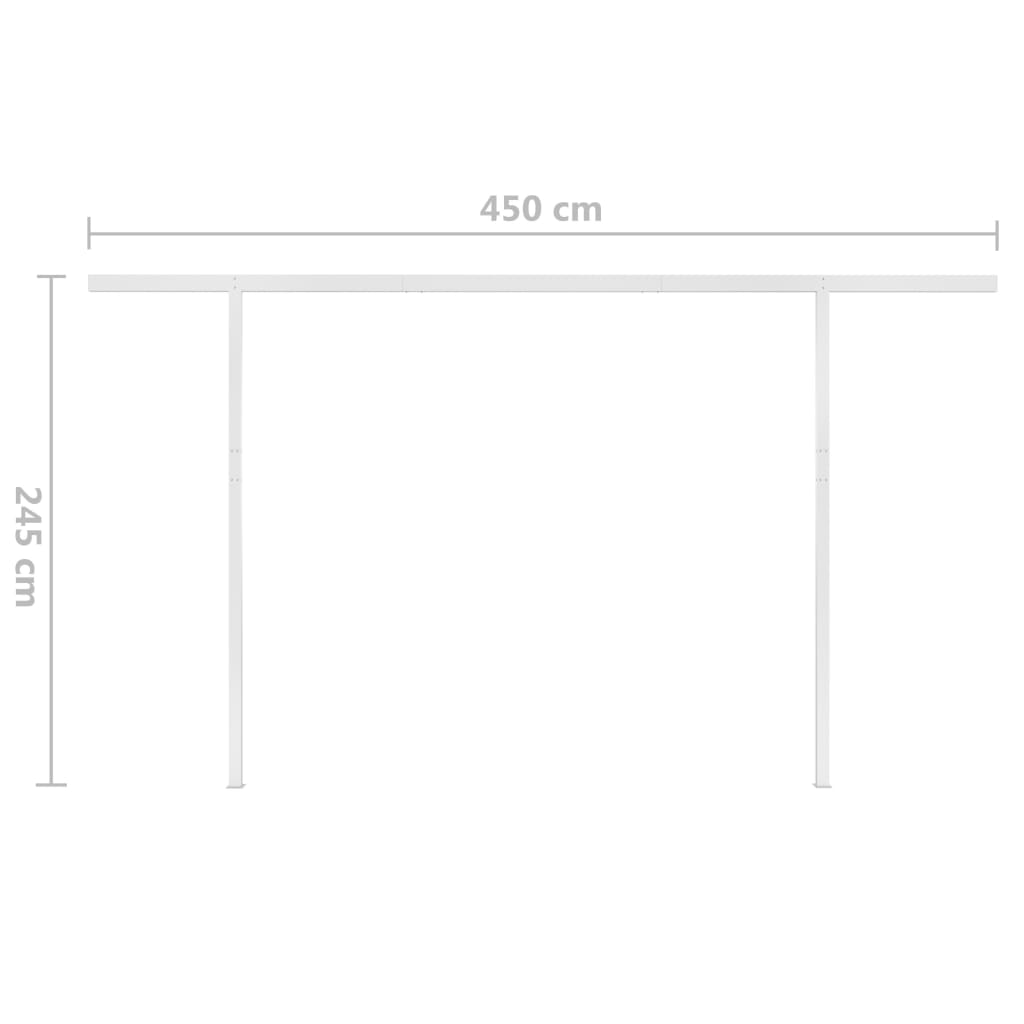 vidaXL Automaattisesti kelattava markiisi tolpilla 4,5x3m oranssirusk.