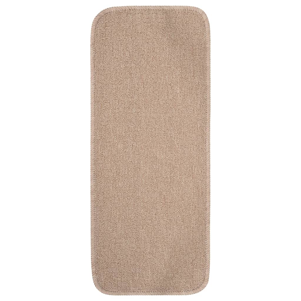 vidaXL Liukumattomat porrasmatot 15 kpl 60x25 cm beige suorakaide