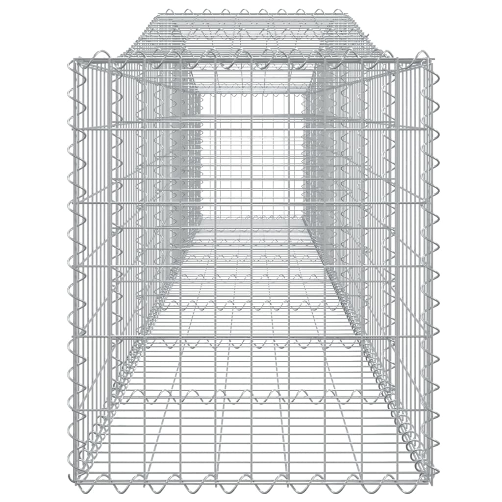 vidaXL Kaarevat kivikorit 4 kpl 400x50x60/80 cm galvanoitu rauta