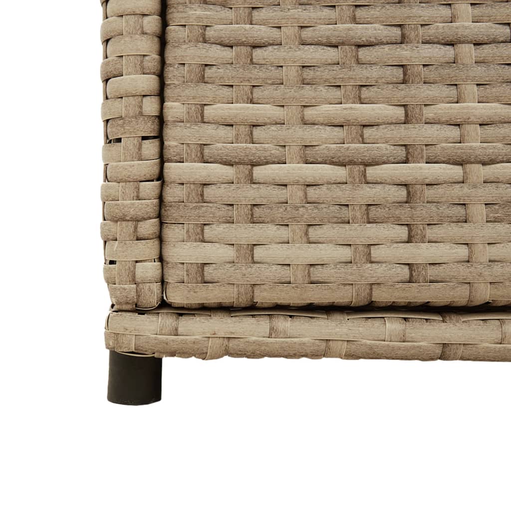 vidaXL Puutarhan säilytyskaappi beige 105x55x113 cm polyrottinki