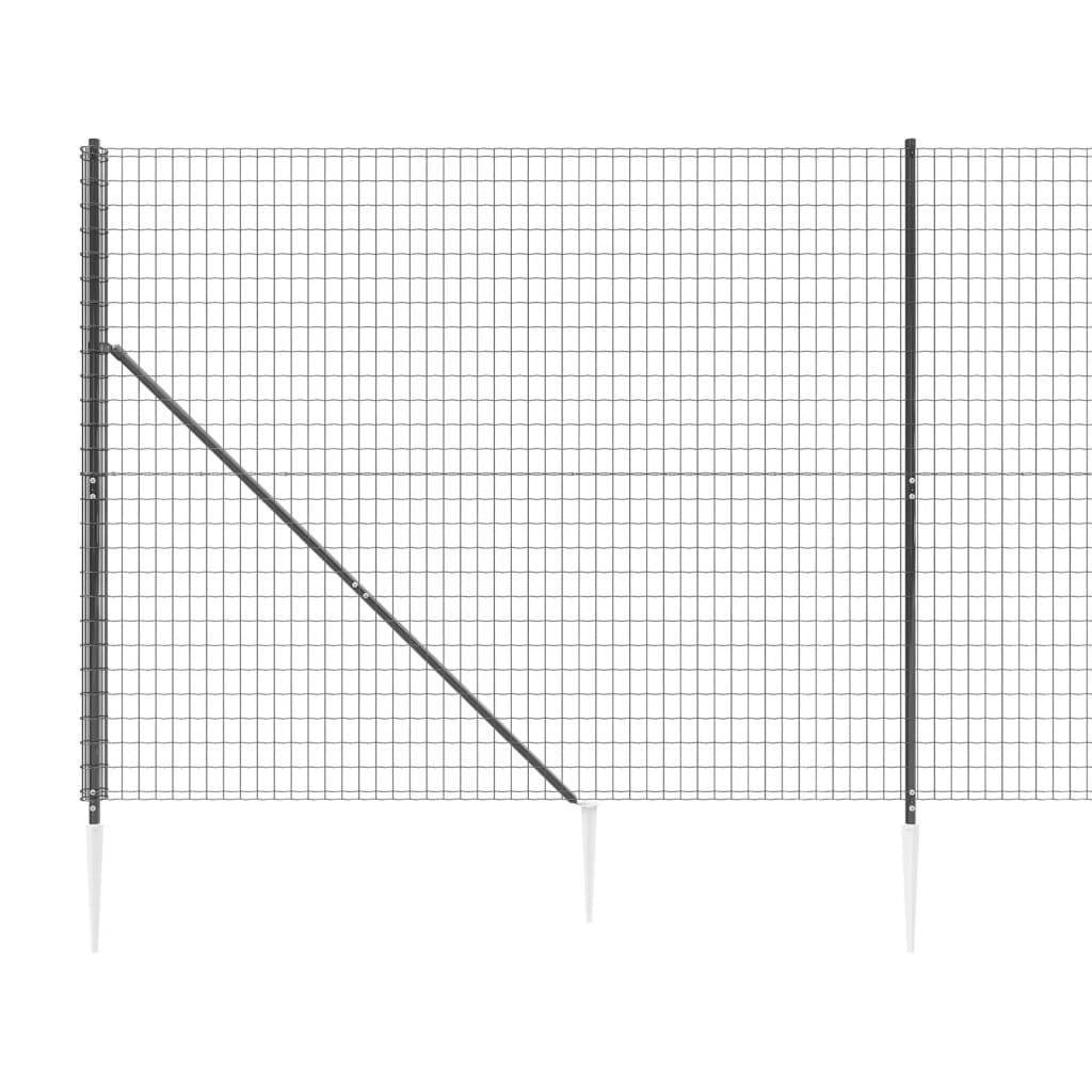 vidaXL Verkkoaita maapiikeillä antrasiitti 1,8x10 m