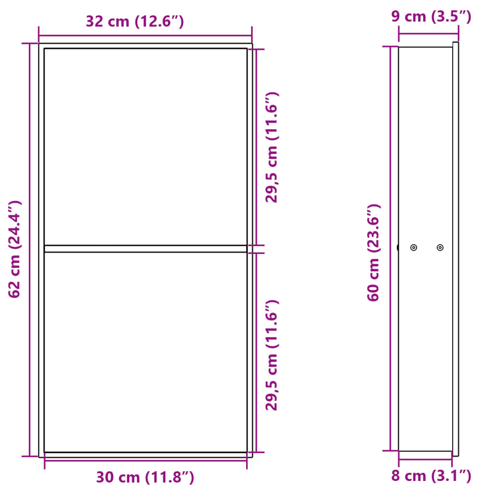 vidaXL Suihkuhylly harjattu kulta 32x62x9 cm ruostumaton teräs