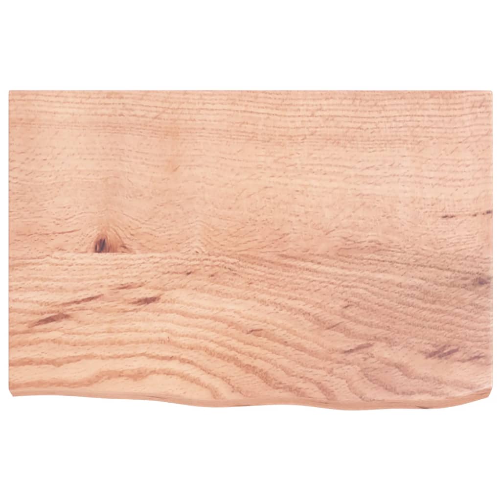 vidaXL Kylpyhuoneen työtaso v.ruskea 60x40x(2-4)cm käsitelty täysi puu