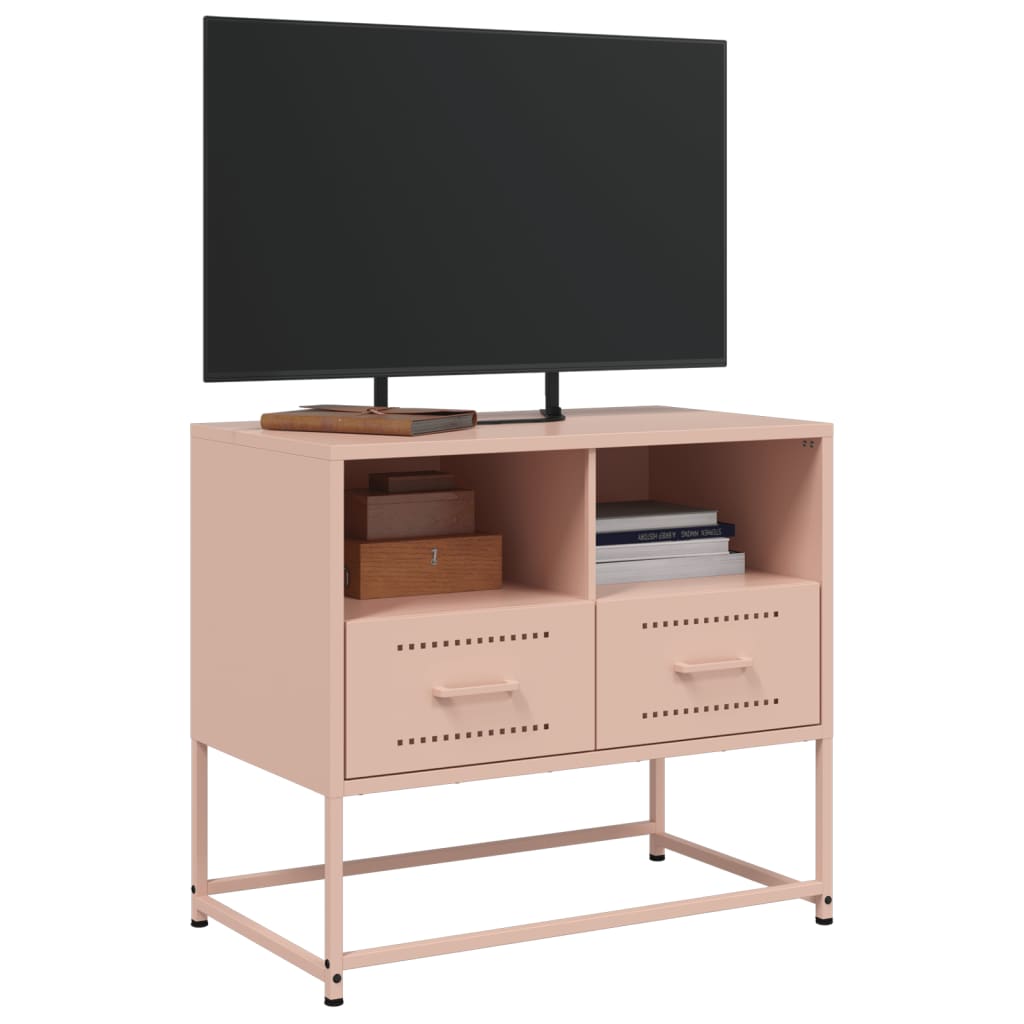 vidaXL TV-taso pinkki 68x39x60,5 cm teräs