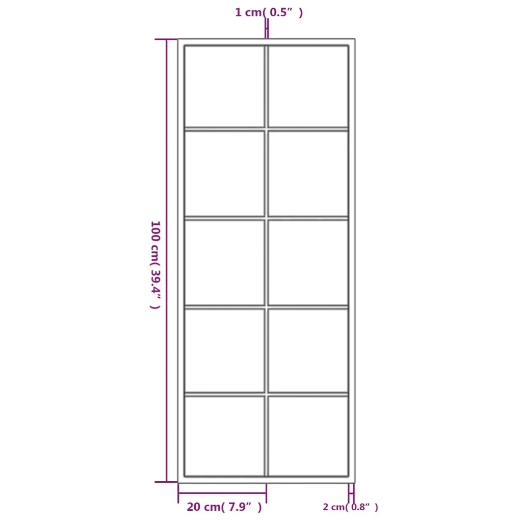 vidaXL Seinäpeilit 2 kpl musta 100x40 cm metalli