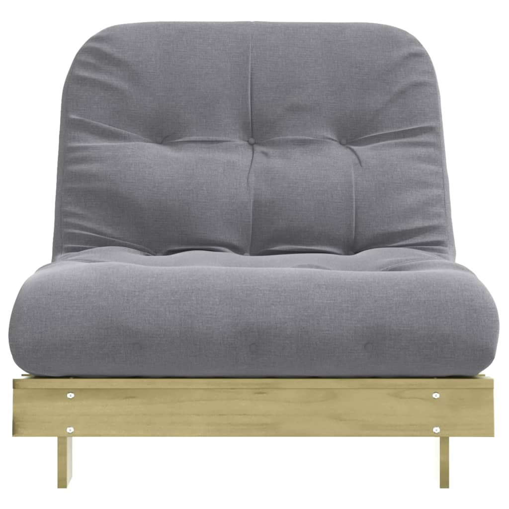 vidaXL Futon vuodesohva patjalla 80x206x11 cm kyllästetty mänty