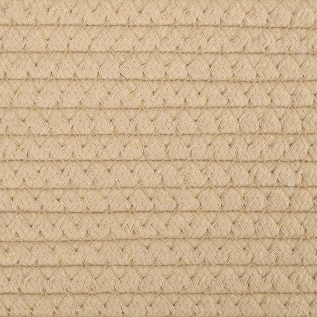 vidaXL Säilytyskori beige ja valkoinen Ø51x33 cm puuvilla