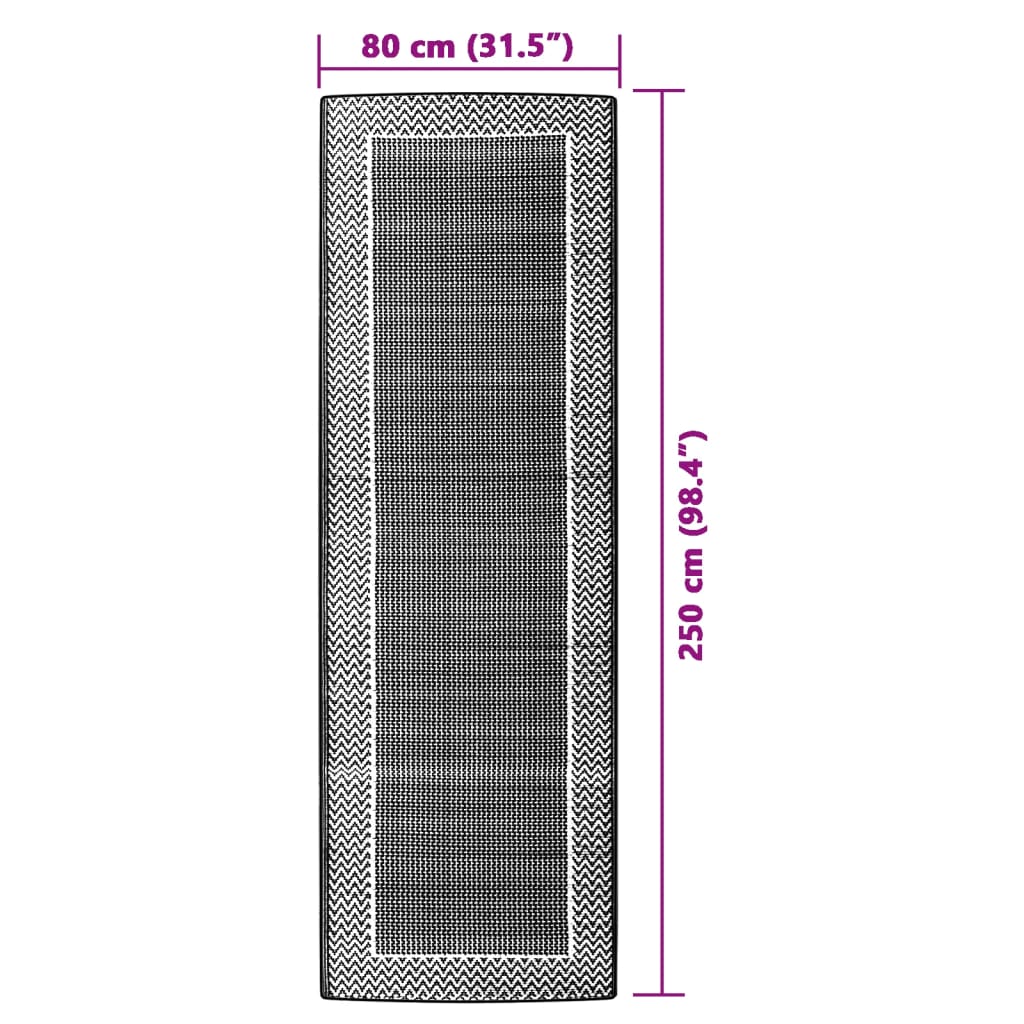 vidaXL Ulkomatto vihreä 80x250 cm PP