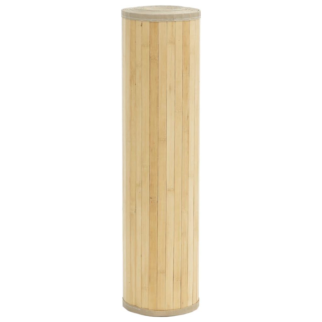 vidaXL Matto suorakaide vaalea luonnollinen 80x400 cm bambu