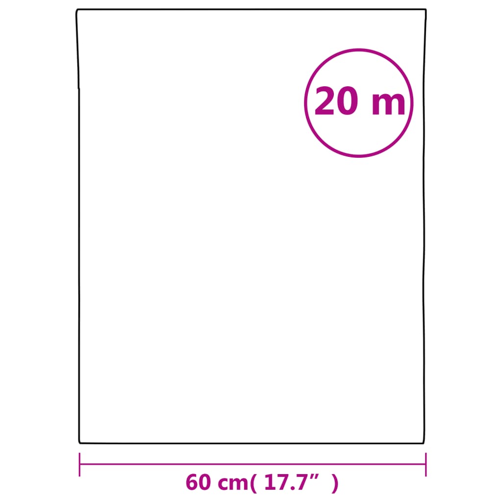 vidaXL Ikkunakalvo himmeä raidallinen 60x2000 cm PVC