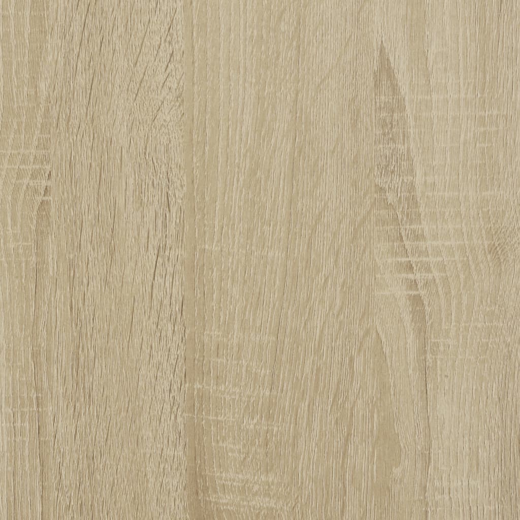vidaXL Sohvapöytä Sonoma-tammi 100x50x50 cm tekninen puu ja metalli
