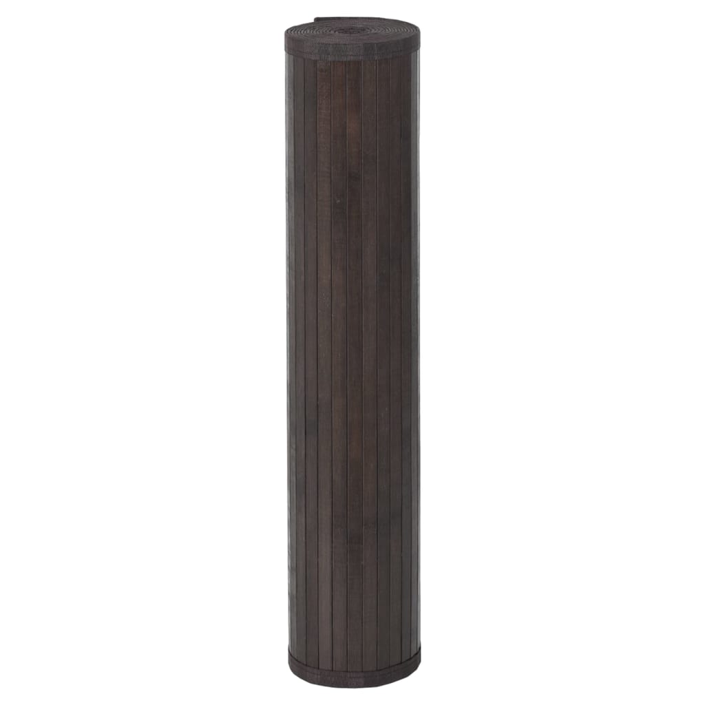 vidaXL Matto neliö tummanruskea 100x100 cm bambu
