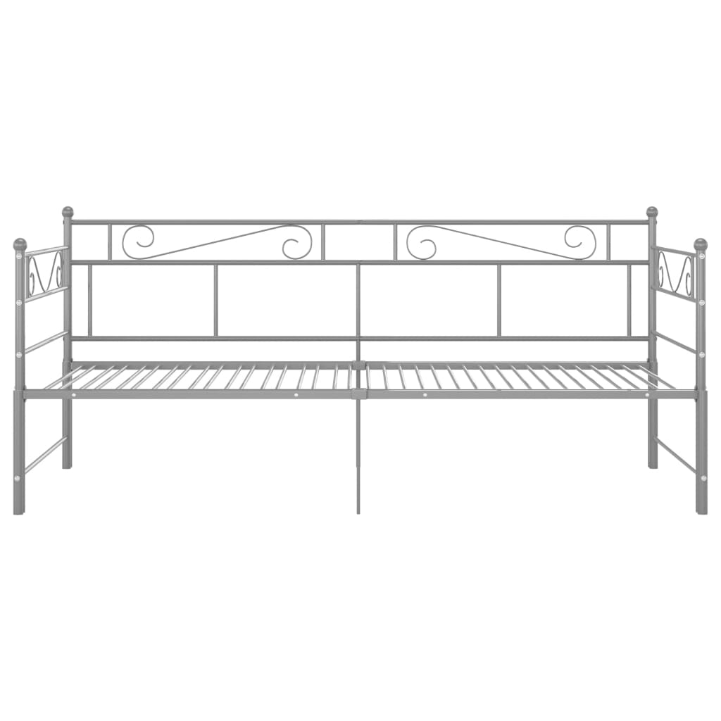 vidaXL Vuodesohvan runko harmaa metalli 90x200 cm