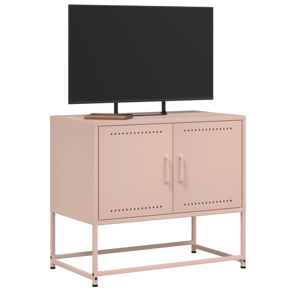 vidaXL TV-taso pinkki 68,5x39x60,5 cm teräs