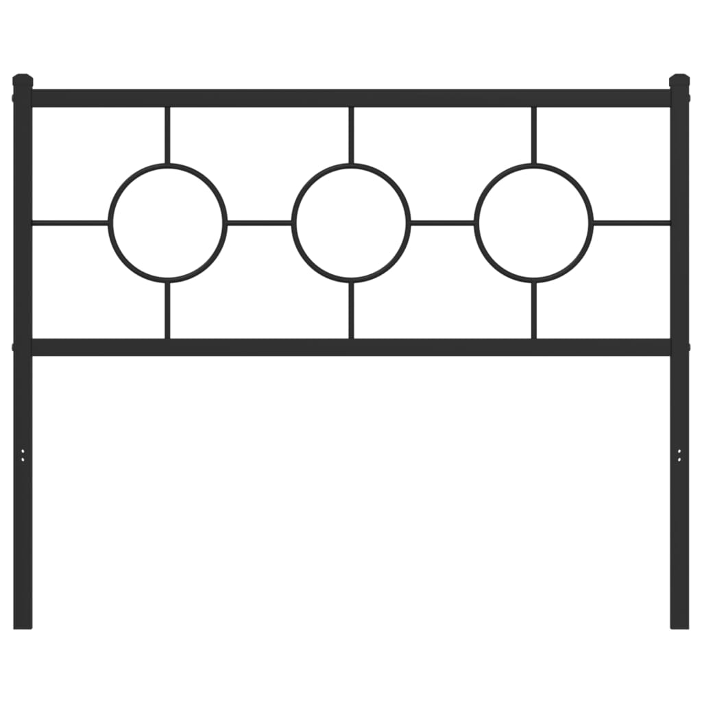 vidaXL Metallinen sängynpääty musta 107 cm