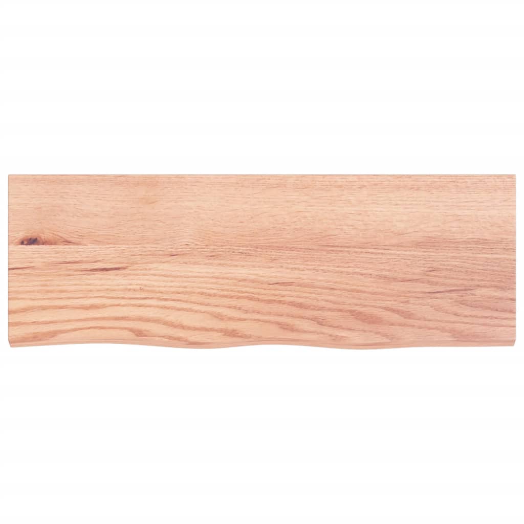vidaXL Kylpyhuoneen työtaso v.ruskea 80x30x(2-6)cm käsitelty täysi puu