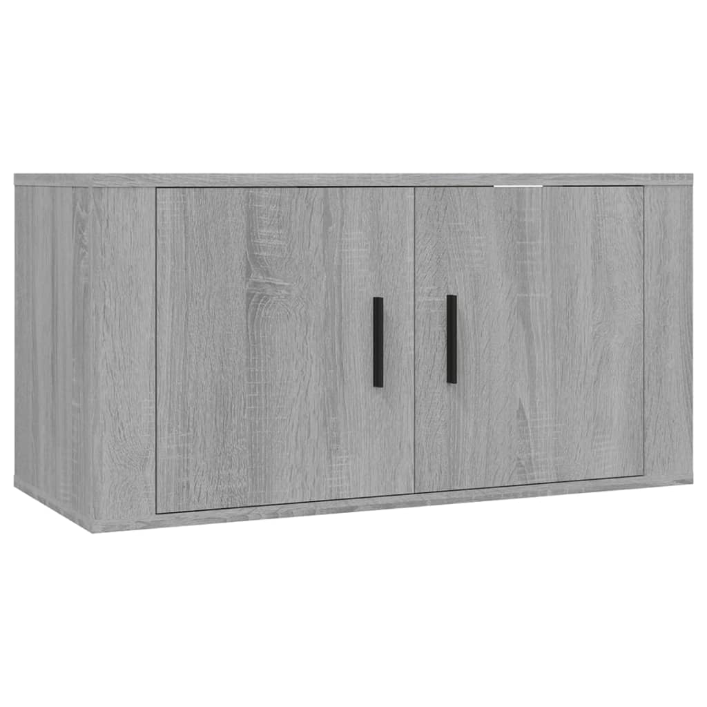 vidaXL Seinäkiinnitettävät TV-kaapit 2 kpl harmaa Sonoma 80x34,5x40 cm