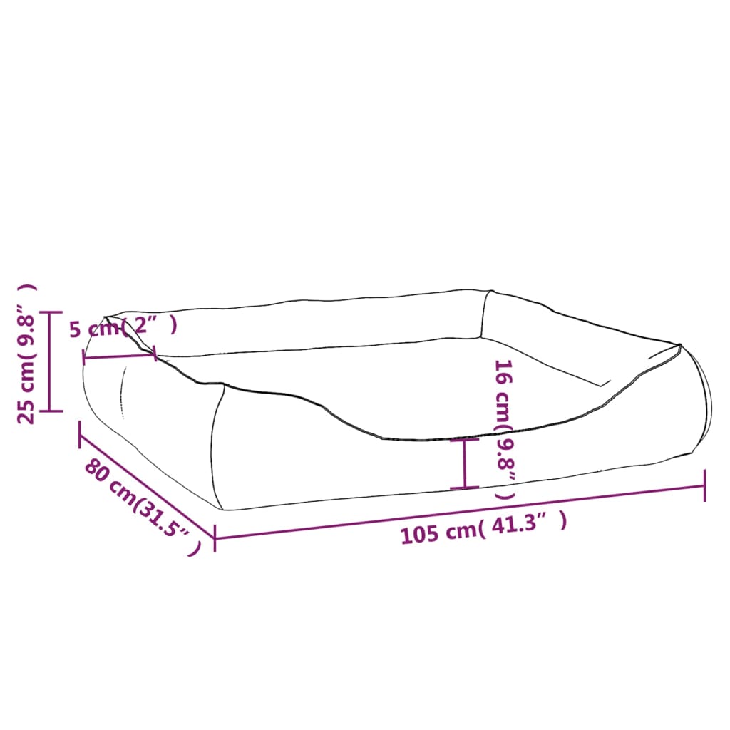 vidaXL Koiran peti ruskea 105x80x25 cm keinonahka