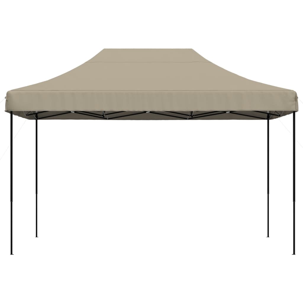 vidaXL Taitettava pop-up juhlateltta taupe 410x279x315 cm