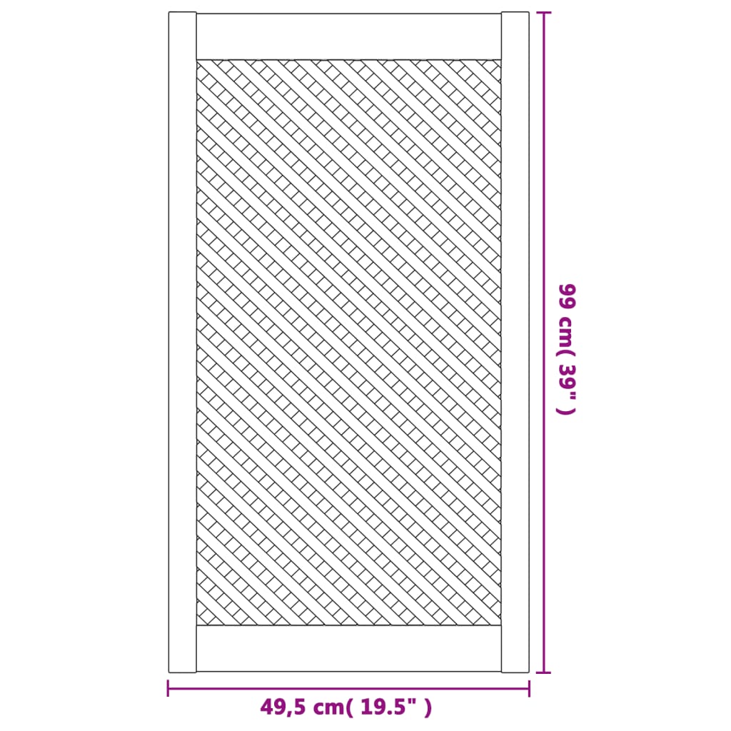 vidaXL Kaapin ovet ristikkomuotoilu 2 kpl 49,5x99 cm täysi mänty