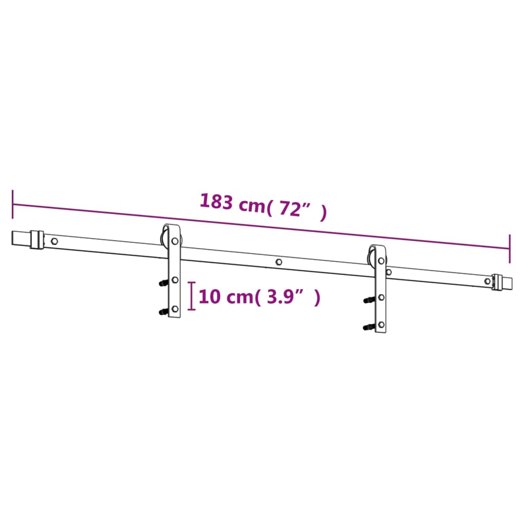 vidaXL Liukuovi asennustarvikkeineen 80x210 cm täysi mänty