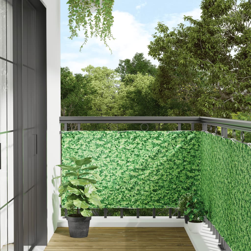 vidaXL Puutarhan yksityisyyden suoja kasvityyli vihreä 1000x75 cm PVC
