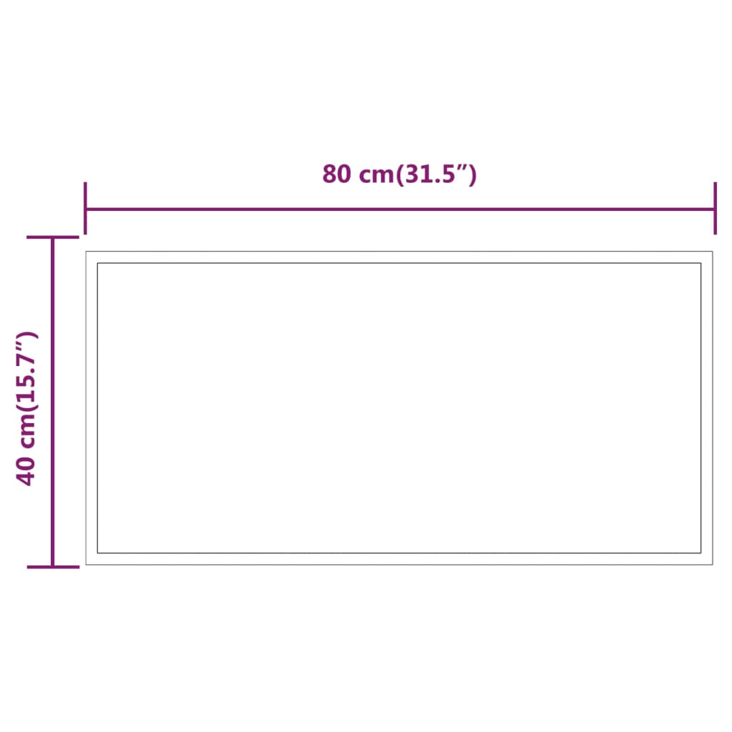 vidaXL Kylpyhuoneen LED-peili 40x80 cm