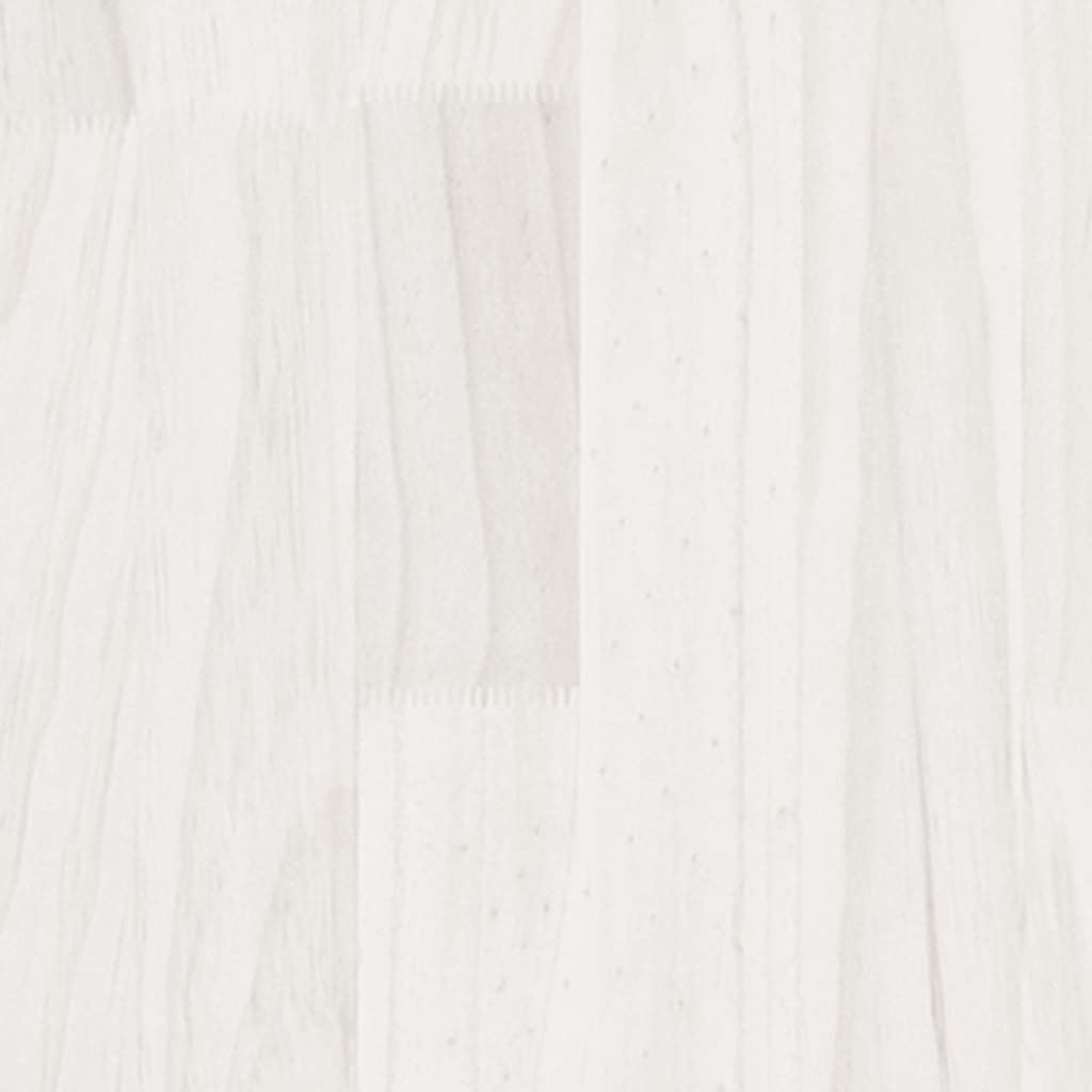 vidaXL Sängynrunko valkoinen täysi puu 90x190 cm 3FT Single